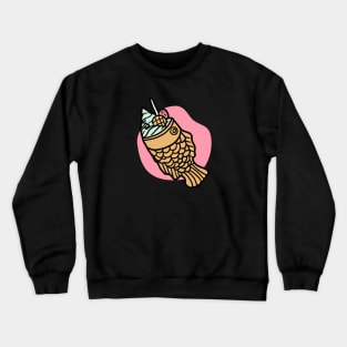 Japanese Taiyaki Ice Cream Illustration Crewneck Sweatshirt